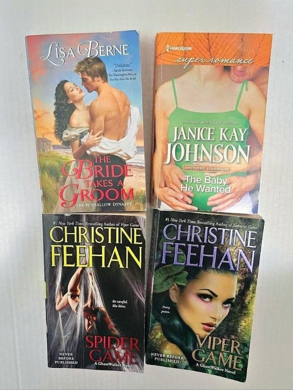 Romance Novel Bundle Books Paperback Lisa Berne Christine Feehan Love Stories